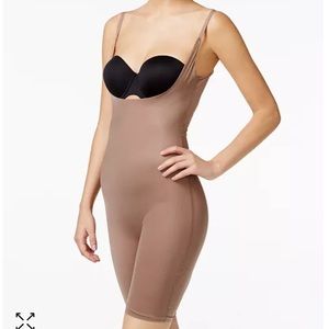 Spanx Two Timing Open Bust Mid Thigh Bodysuit 3X Reversible